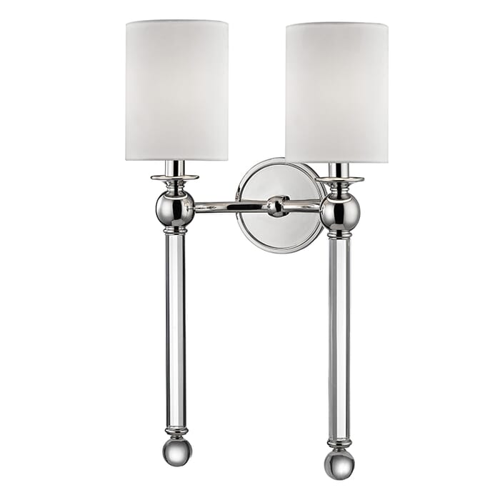 Hudson Valley Gordon 2-Light 22" Wall Sconce in Polished Nickel Hudson Valley Gordon 2-Light 22" Wall Sconce in Polished Nickel