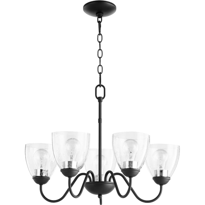 Quorum Quorum Home 5-Light 18" Transitional Chandelier in Noir Quorum Quorum Home 5-Light 18" Transitional Chandelier in Noir