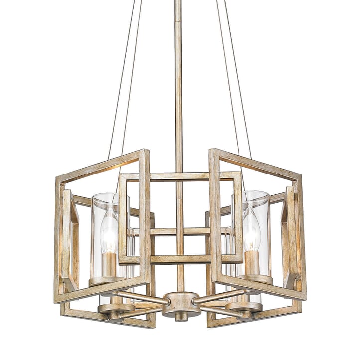 Golden Marco 4-Light Pendant Light in White Gold Golden Marco 4-Light Pendant Light in White Gold