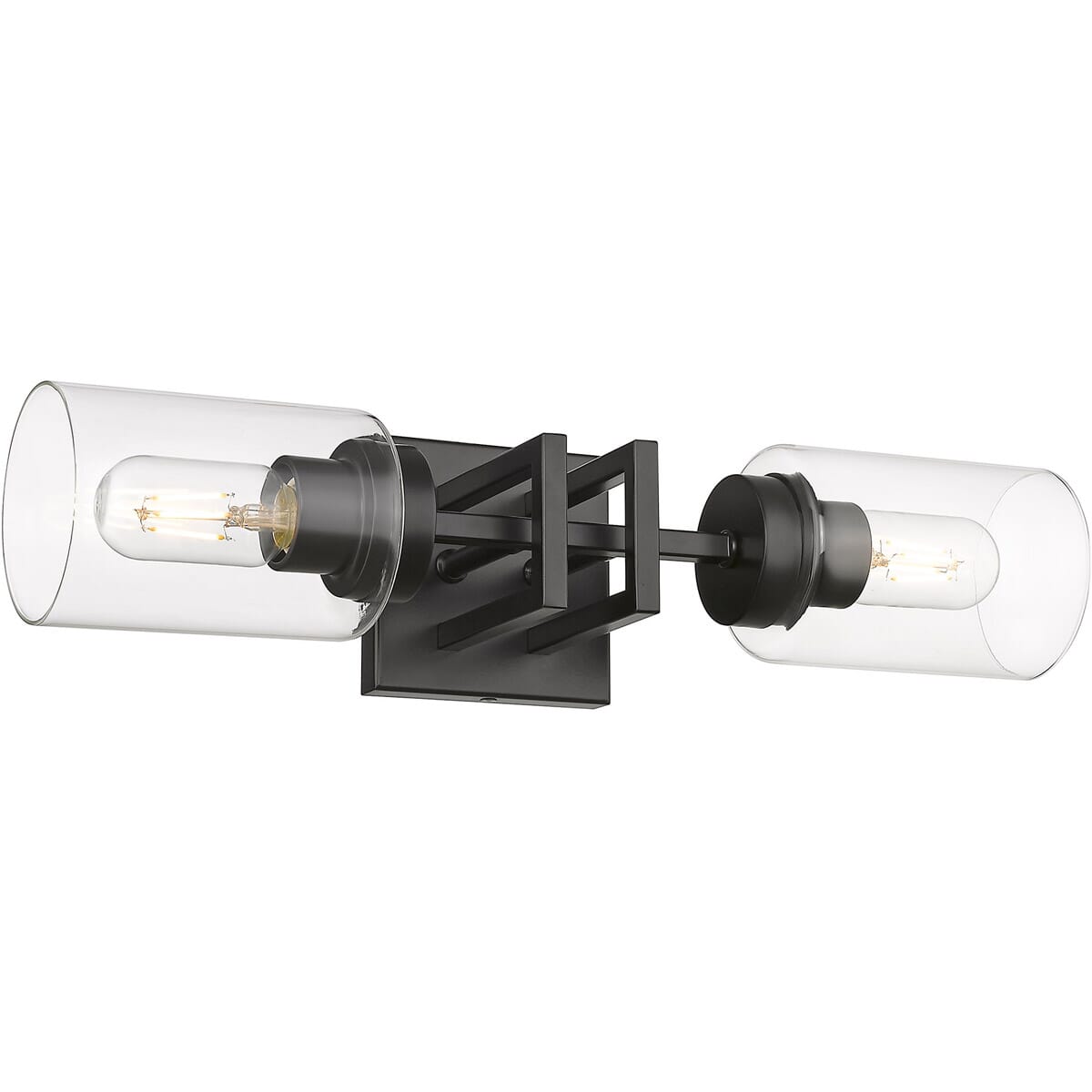 Golden Tribeca 2-Light Wall Sconce in Matte Black