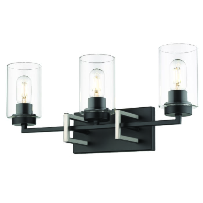 Golden Tribeca 3-Light 23" Bathroom Vanity Light in Black Golden Tribeca 3-Light 23" Bathroom Vanity Light in Black