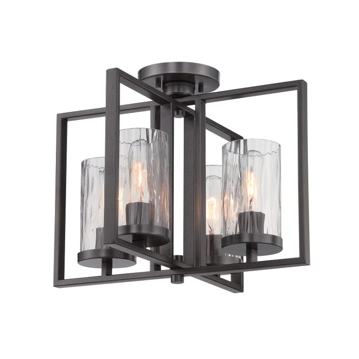 Elements 4-Light Semi-Flush Mount in Charcoal Elements 4-Light Semi-Flush Mount in Charcoal
