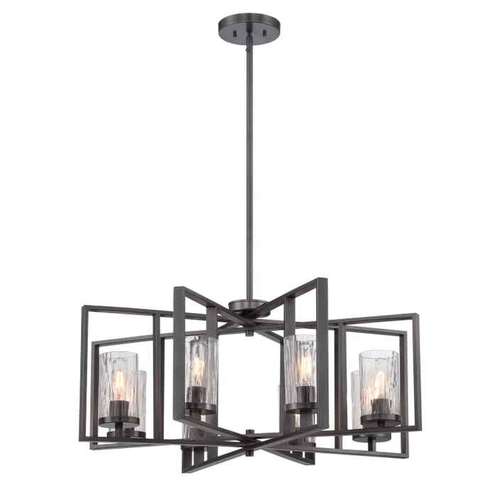 Elements 8-Light Chandelier in Charcoal Elements 8-Light Chandelier in Charcoal