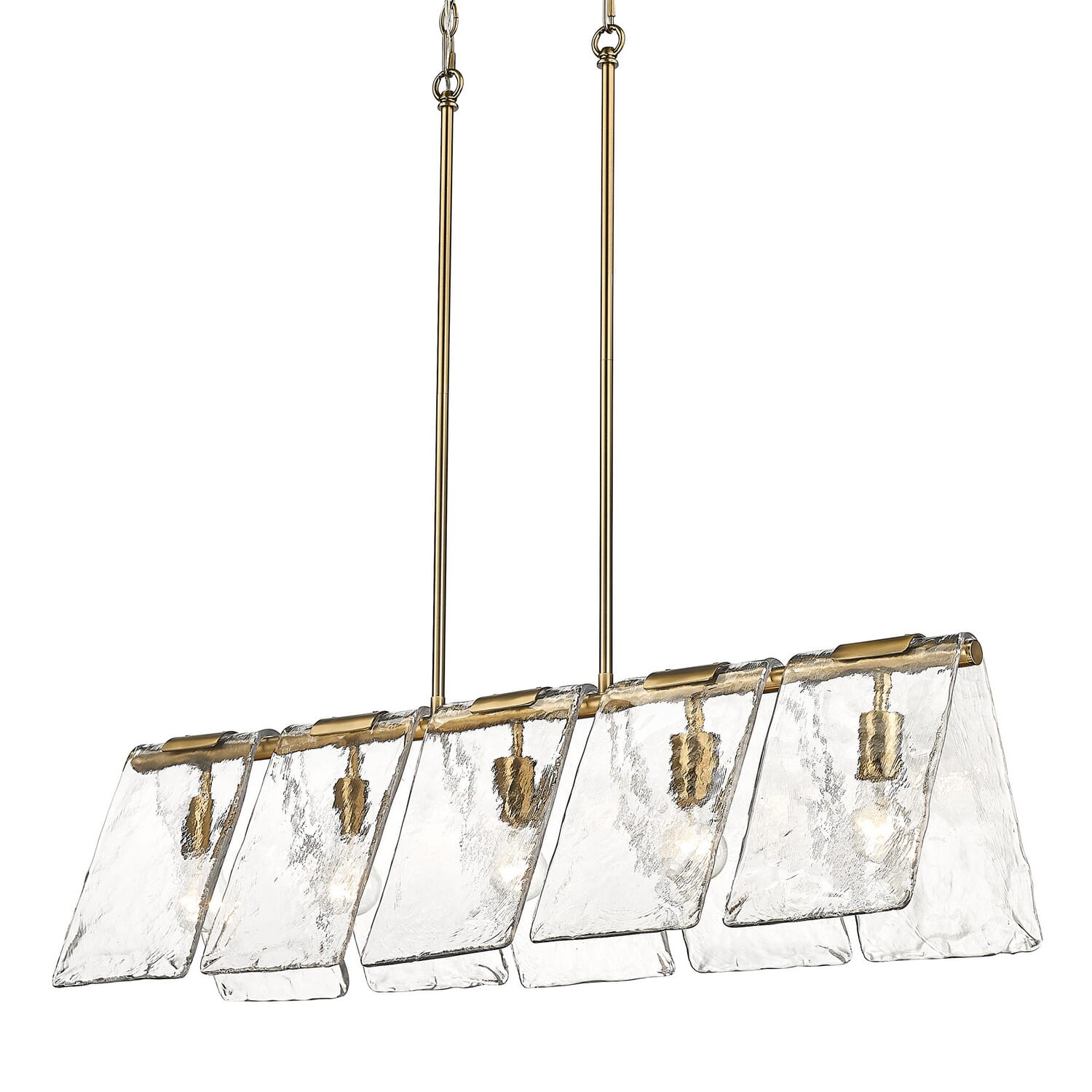 Serenity 5-Light Linear Pendant in Modern Brass