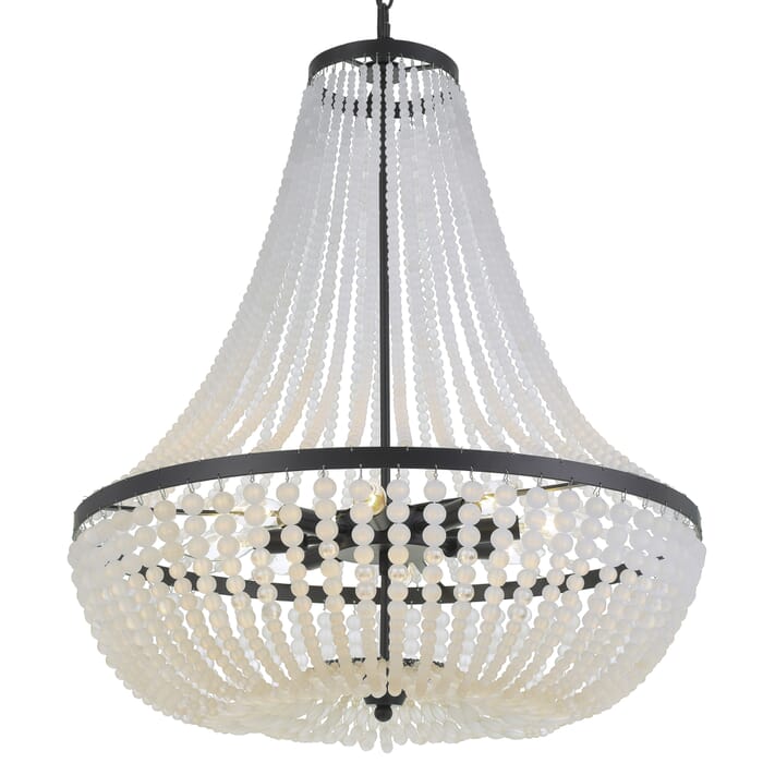 Crystorama Rylee 8-Light 32" Modern Chandelier in Matte Black Crystorama Rylee 8-Light 32" Modern Chandelier in Matte Black