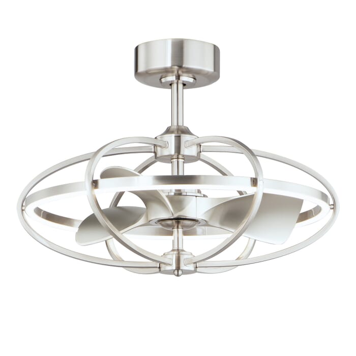 Corona Fan 1-Light LED Fandelight in Satin Nickel Corona Fan 1-Light LED Fandelight in Satin Nickel