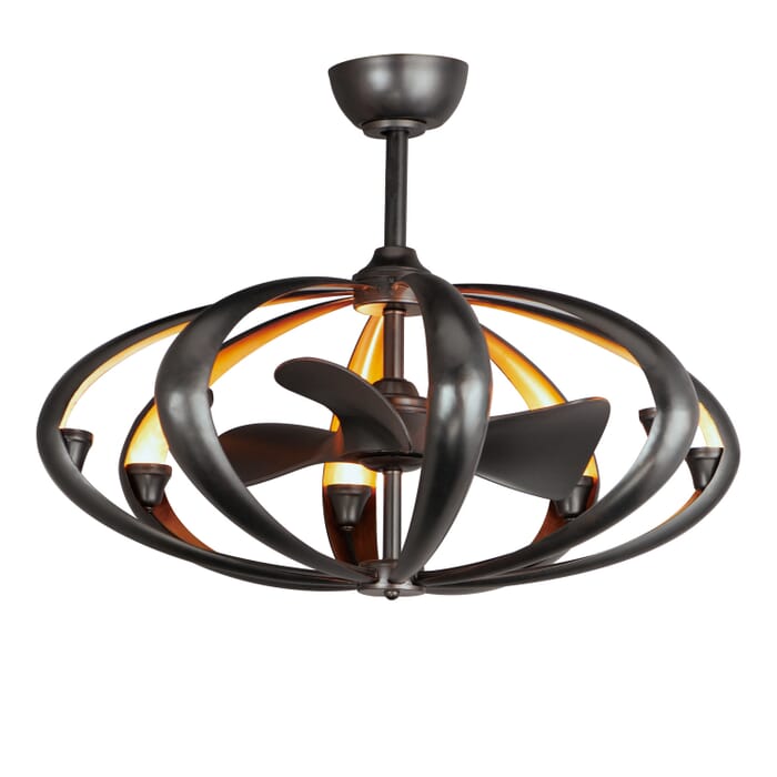Ambience 8-Light LED Fandelight in Bronze with Gold Ambience 8-Light LED Fandelight in Bronze with Gold