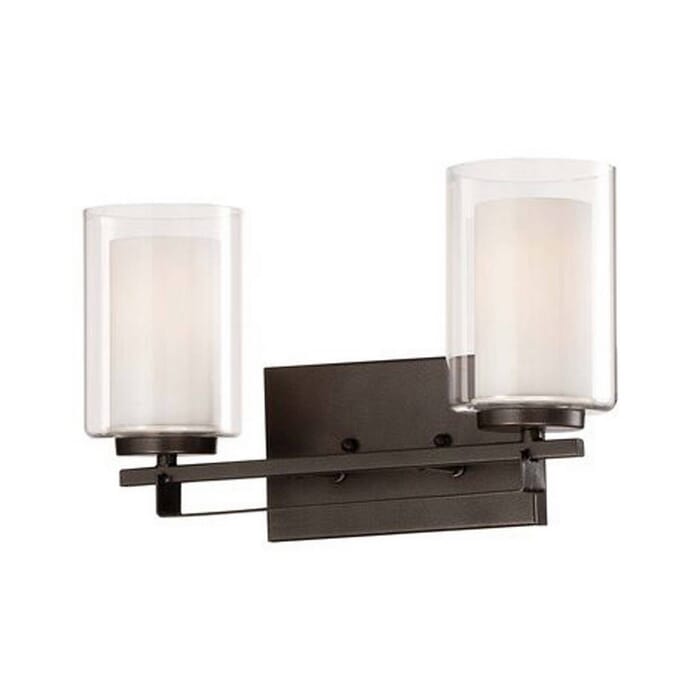 Minka Lavery Parsons Studio 2-Light Bathroom Vanity Light in Smoked Iron Minka Lavery Parsons Studio 2-Light Bathroom Vanity Light in Smoked Iron