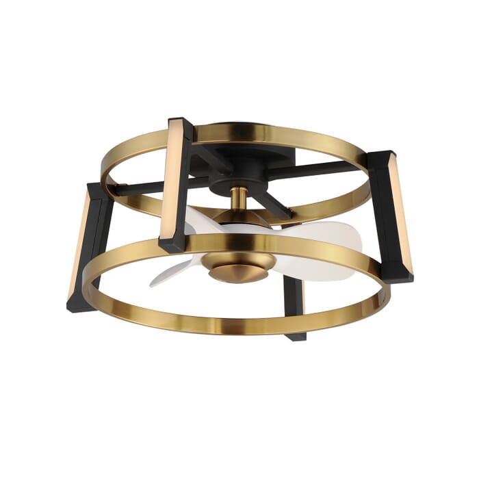 Darling 4-Light LED Fandelight in Black with Natural Aged Brass Darling 4-Light LED Fandelight in Black with Natural Aged Brass