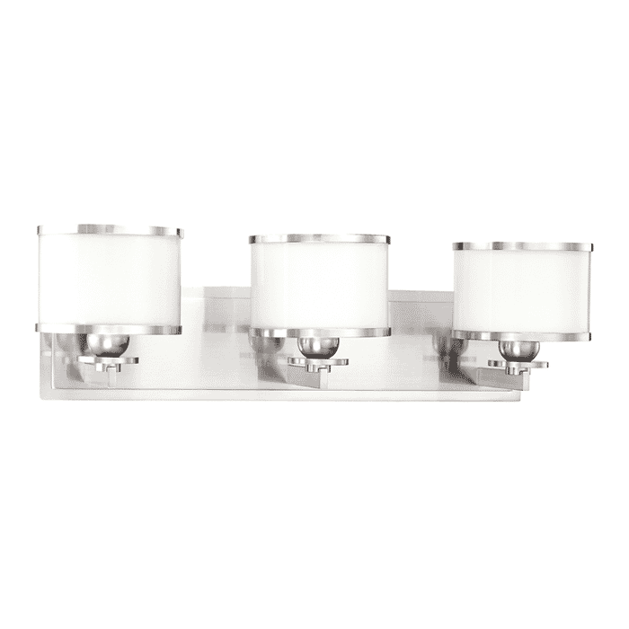 Hudson Valley Basking Ridge 3-Light 23" Bathroom Vanity Light in Polished Nickel Hudson Valley Basking Ridge 3-Light 23" Bathroom Vanity Light in Polished Nickel