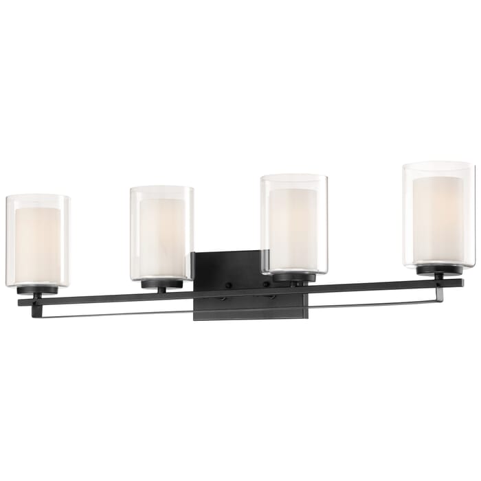 Minka Lavery Parsons Studio 4-Light Bathroom Vanity Light in Sand Coal Minka Lavery Parsons Studio 4-Light Bathroom Vanity Light in Sand Coal