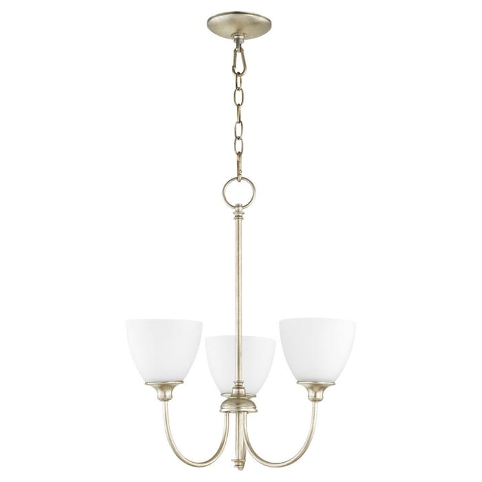 Quorum Celeste 3-Light 21" Transitional Chandelier in Aged Silver Leaf Quorum Celeste 3-Light 21" Transitional Chandelier in Aged Silver Leaf