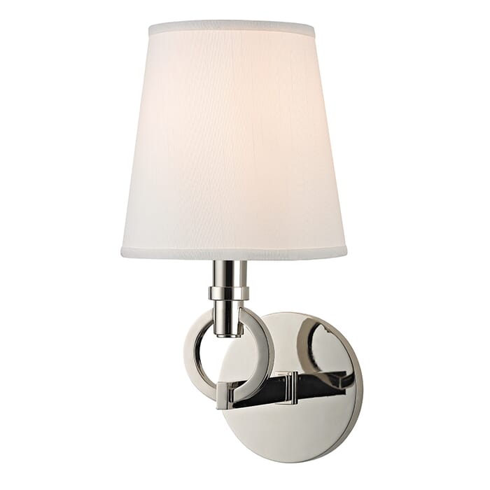 Hudson Valley Malibu 13" Wall Sconce in Polished Nickel Hudson Valley Malibu 13" Wall Sconce in Polished Nickel