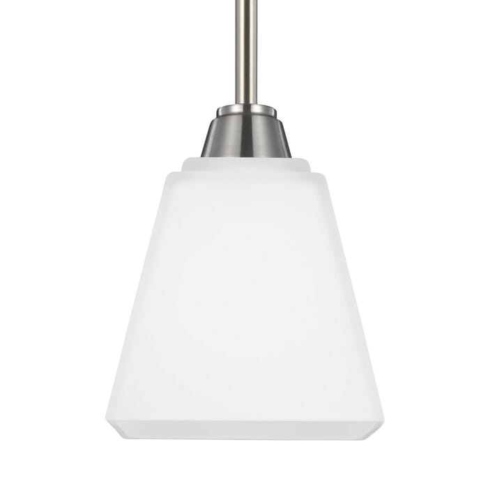 Sea Gull Parkfield 7" Mini Pendant in Brushed Nickel Sea Gull Parkfield 7" Mini Pendant in Brushed Nickel