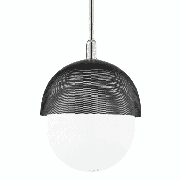 Hudson Valley Nyack Pendant Light in Polished Nickel and Black Hudson Valley Nyack Pendant Light in Polished Nickel and Black