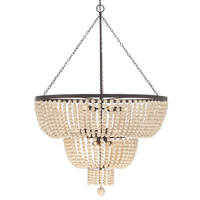 Crystorama Rylee 12 Light 46 Chandelier In Forged Bronze With Wood Beads Crystals Lights Com Crystorama Rylee 12 Light 46, Wayfair Lighting Rustic Chandeliers