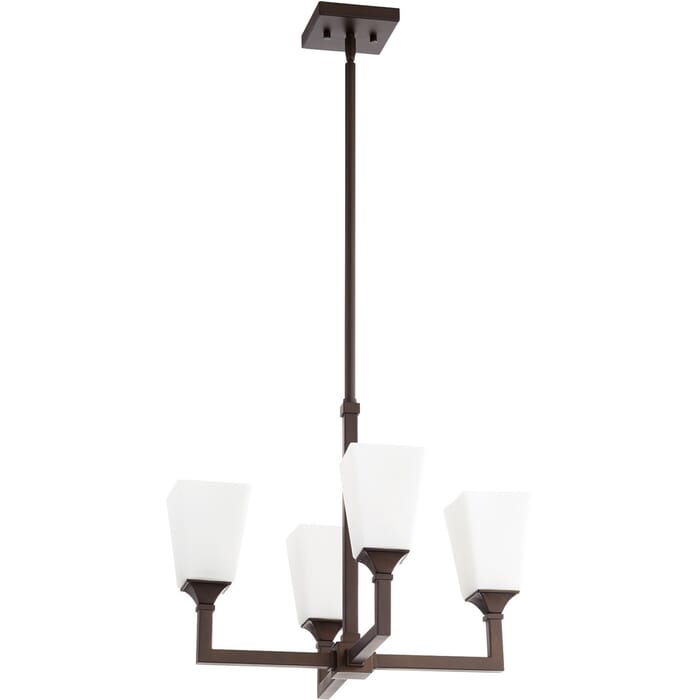 Quorum Wright 4-Light 16" Transitional Chandelier in Oiled Bronze Quorum Wright 4-Light 16" Transitional Chandelier in Oiled Bronze