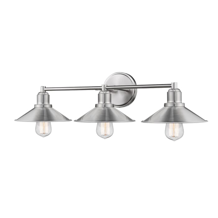 Z-Lite Casa 3-Light Bathroom Vanity Light In Brushed Nickel Z-Lite Casa 3-Light Bathroom Vanity Light In Brushed Nickel
