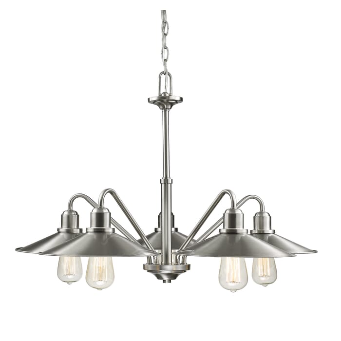Z-Lite Casa 5-Light Chandelier In Brushed Nickel Z-Lite Casa 5-Light Chandelier In Brushed Nickel