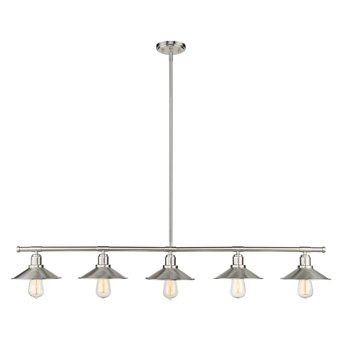 Z-Lite Casa 5-Light Linear Pendant Light In Brushed Nickel Z-Lite Casa 5-Light Linear Pendant Light In Brushed Nickel