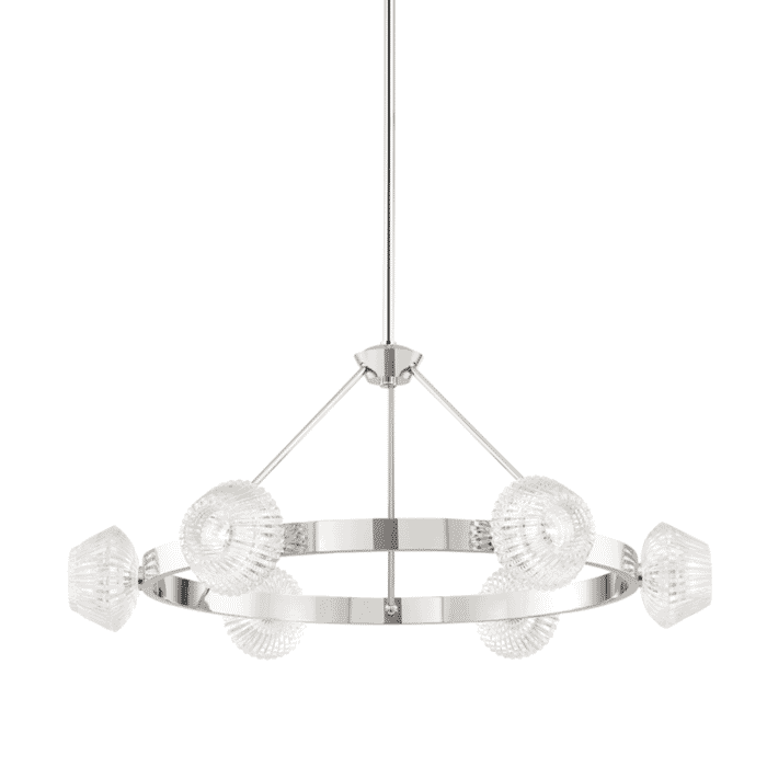 Hudson Valley Barclay 6-Light Chandelier in Polished Nickel Hudson Valley Barclay 6-Light Chandelier in Polished Nickel