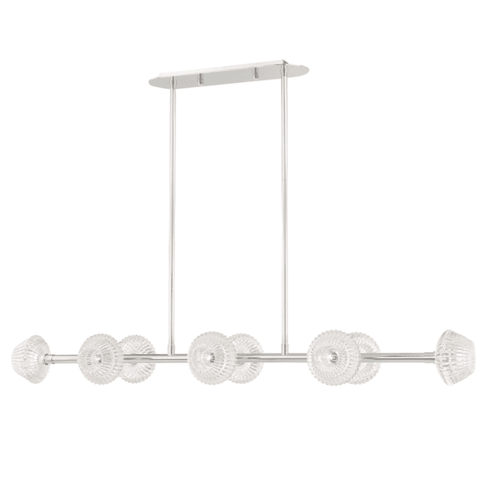 Hudson Valley Barclay 8-Light Kitchen Island Light in Polished Nickel Hudson Valley Barclay 8-Light Kitchen Island Light in Polished Nickel