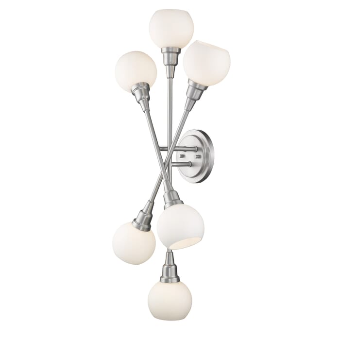 Z-Lite Tian 6-Light Wall Sconce In Brushed Nickel Z-Lite Tian 6-Light Wall Sconce In Brushed Nickel