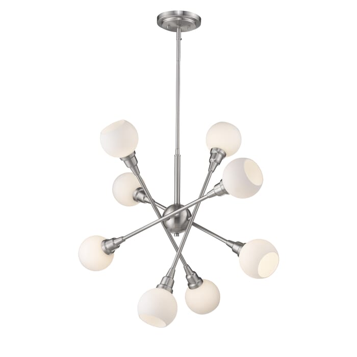 Z-Lite Tian 8-Light Pendant Light In Brushed Nickel Z-Lite Tian 8-Light Pendant Light In Brushed Nickel