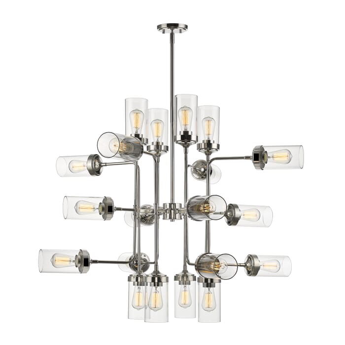 Z-Lite Calliope 20-Light Pendant Light In Polished Nickel Z-Lite Calliope 20-Light Pendant Light In Polished Nickel