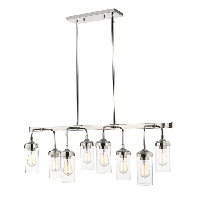 Z-Lite Calliope 8-Light Pendant Light In Polished Nickel Z-Lite Calliope 8-Light Pendant Light In Polished Nickel