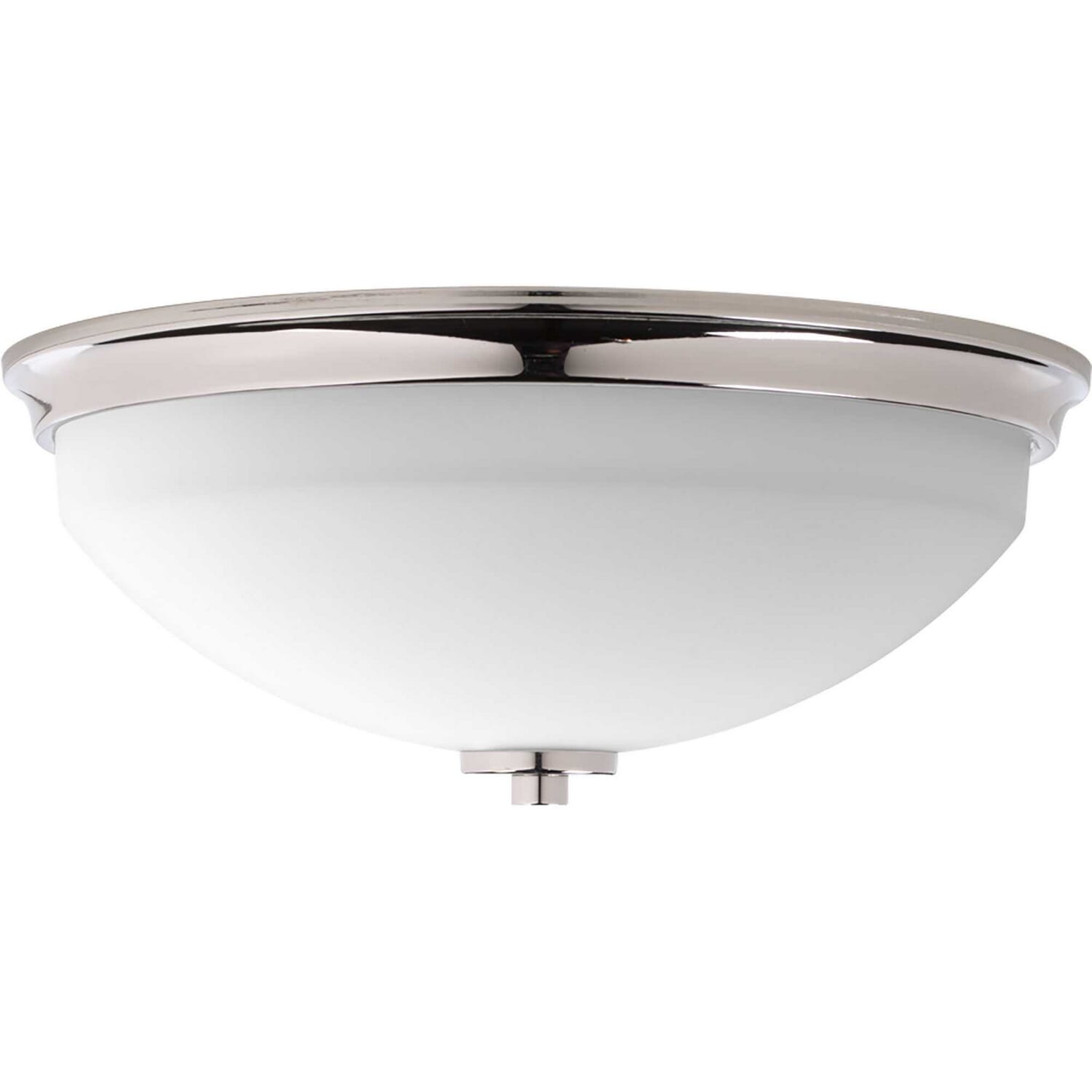 Polished Nickel Two Light Flush Mount from the Replay Collection