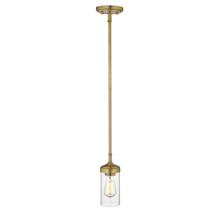 Z-Lite Calliope 1-Light Mini Pendant Light In Foundry Brass Z-Lite Calliope 1-Light Mini Pendant Light In Foundry Brass