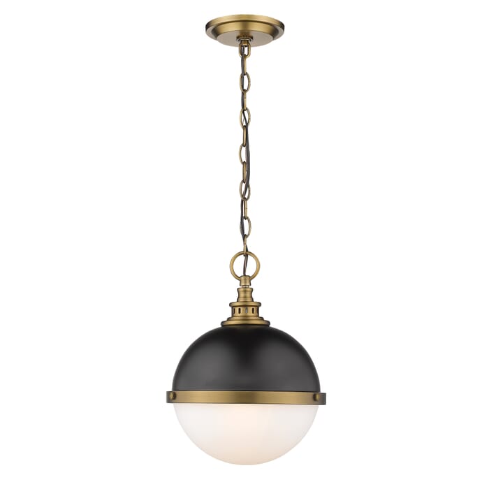 Z-Lite Peyton 2-Light Mini Pendant Light In Matte Black With Factory Bronze Z-Lite Peyton 2-Light Mini Pendant Light In Matte Black With Factory Bronze
