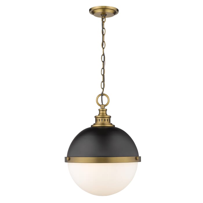 Z-Lite Peyton 2-Light Pendant Light In Matte Black With Factory Bronze Z-Lite Peyton 2-Light Pendant Light In Matte Black With Factory Bronze
