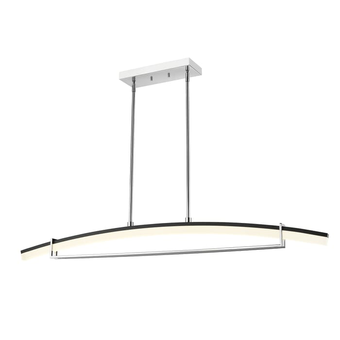Z-Lite Arc 1-Light Chandelier In Chrome Z-Lite Arc 1-Light Chandelier In Chrome