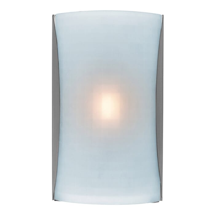 Access Lighting Radon Checkered Frosted Wall Fixture in Brushed Steel Access Lighting Radon Checkered Frosted Wall Fixture in Brushed Steel