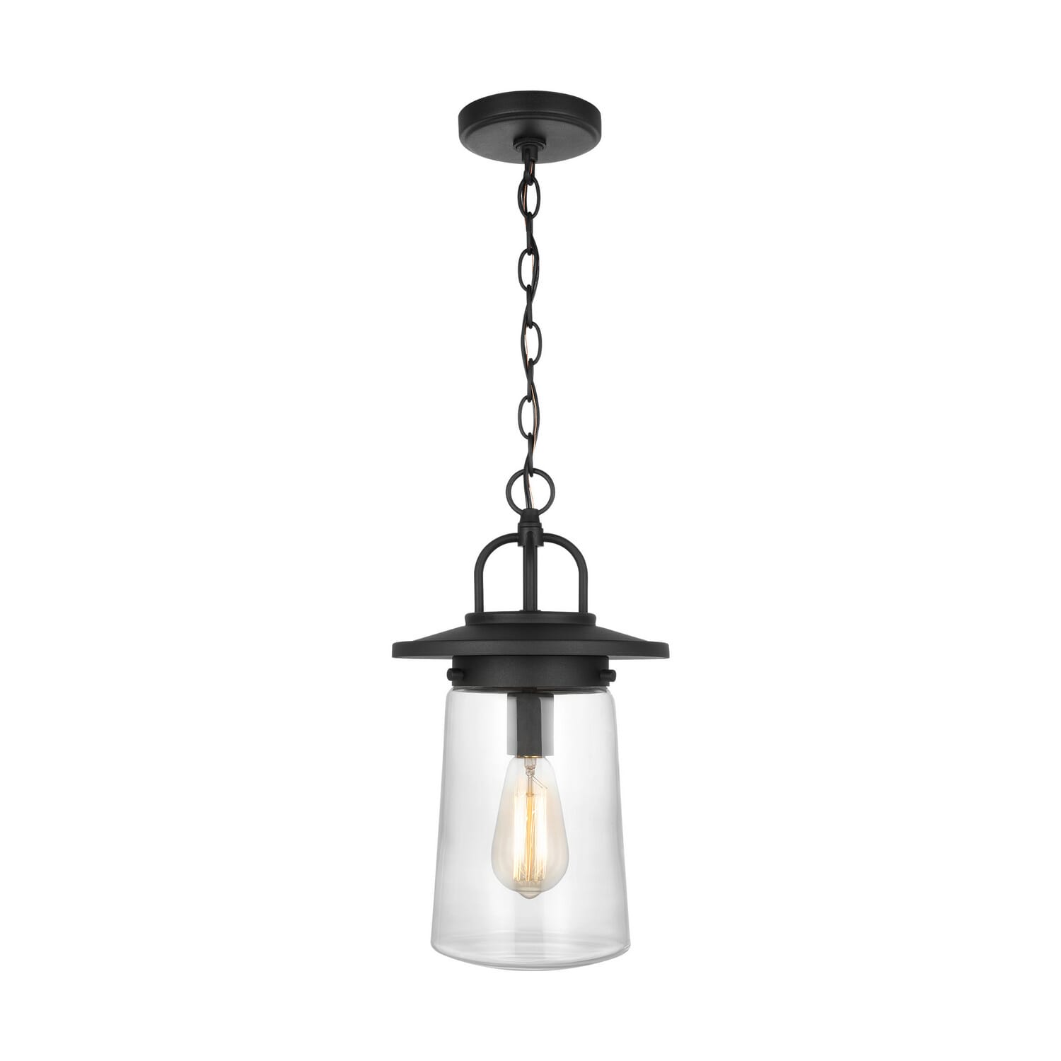 Tybee 1-Light Outdoor Pendant in Black