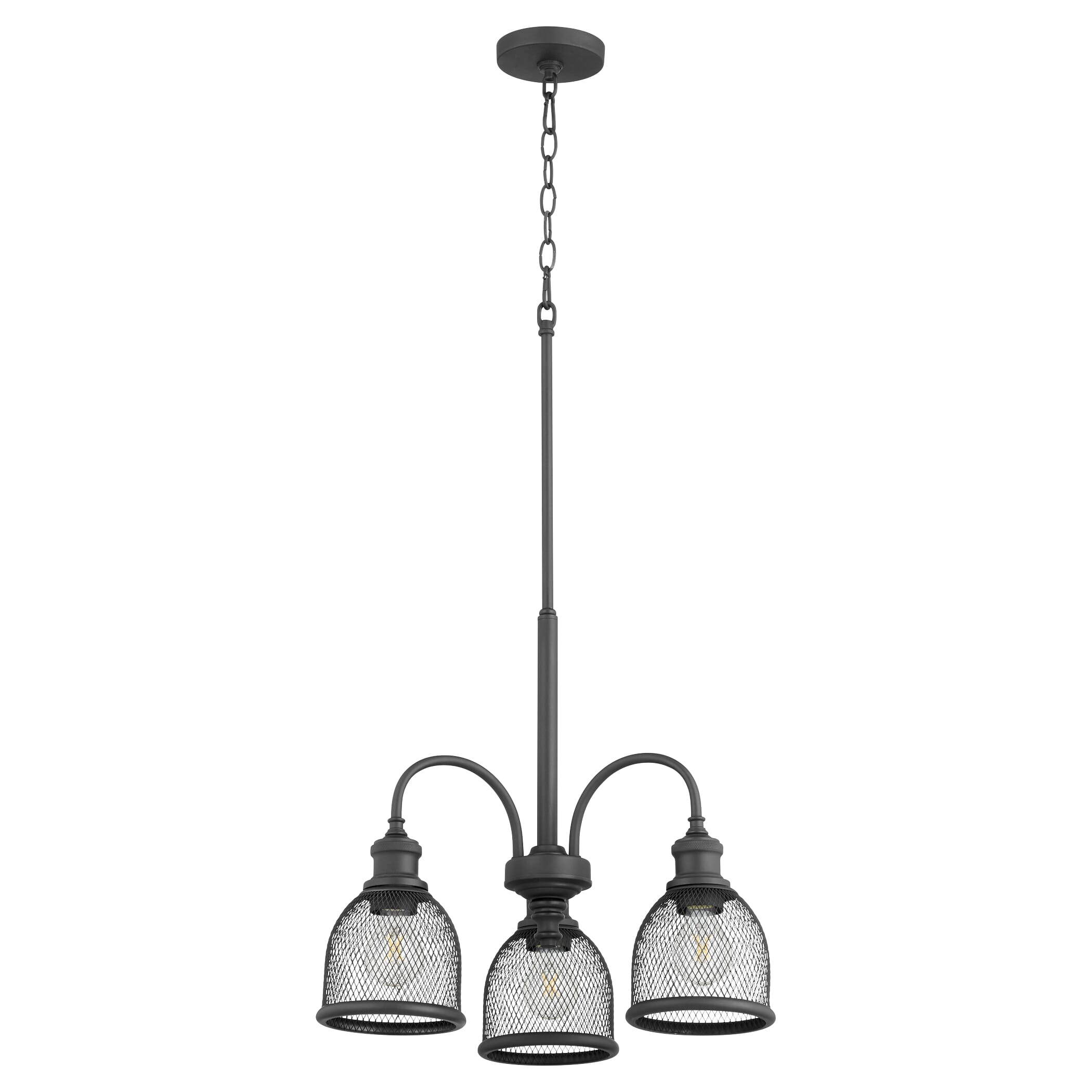 Quorum Omni 3-Light 16" Transitional Chandelier in Noir