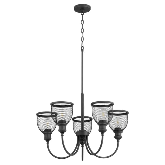 Quorum Omni 5-Light 18" Transitional Chandelier in Noir Quorum Omni 5-Light 18" Transitional Chandelier in Noir