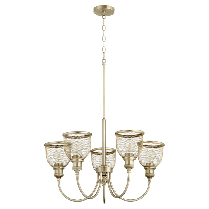 Quorum Omni 5-Light 18" Transitional Chandelier in Aged Brass Quorum Omni 5-Light 18" Transitional Chandelier in Aged Brass