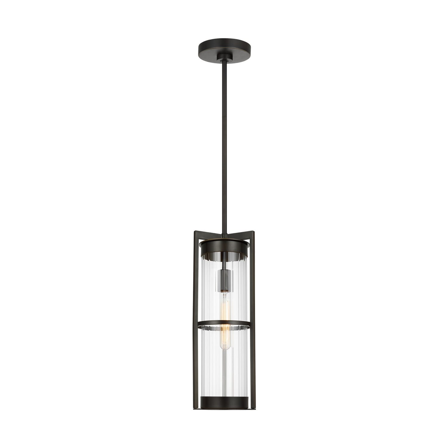 Alcona 1-Light Outdoor Pendant in Antique Bronze