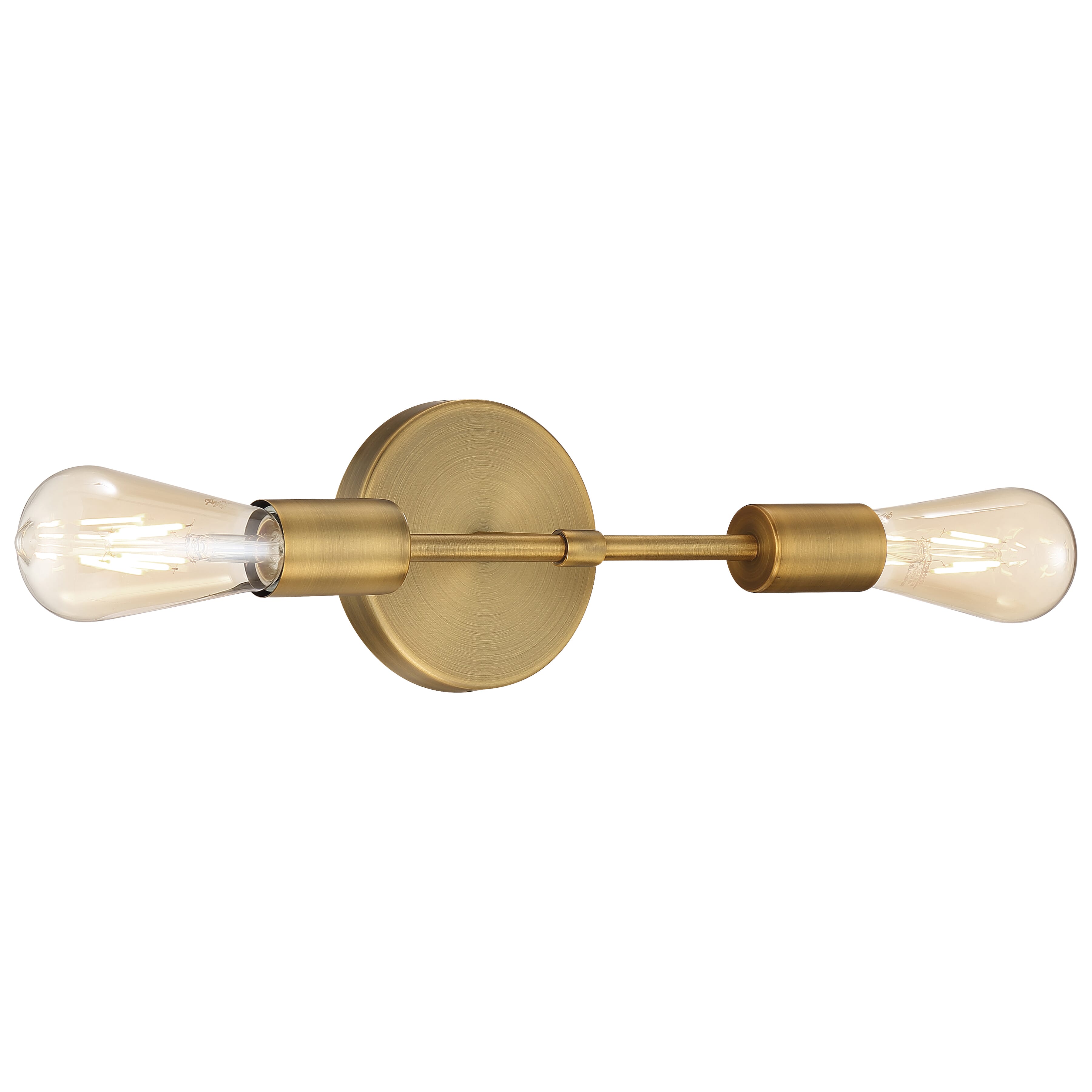 Access Iconic 2-Light Wall Sconce in Antique Brushed Brass - 62300LEDDLP-ABB