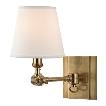 Hudson Valley Hillsdale 10" Wall Sconce in Aged Brass