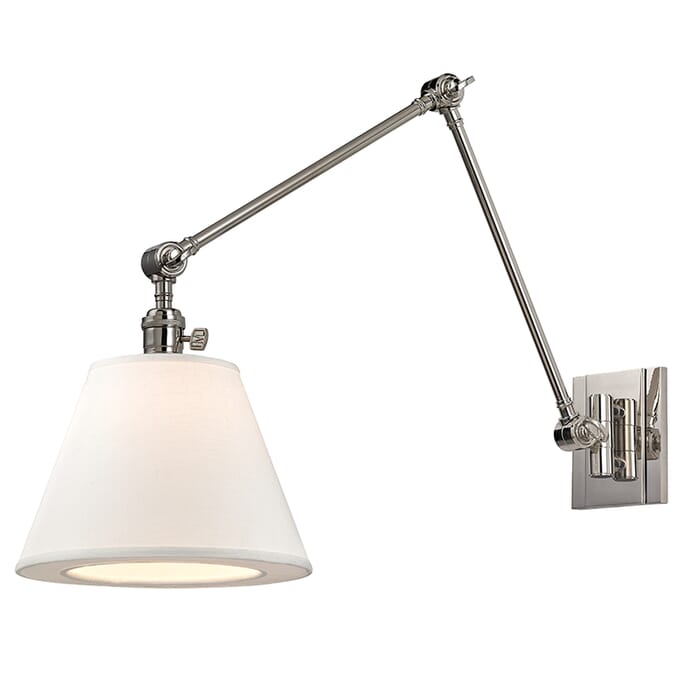 Hudson Valley Hillsdale 13" Wall Sconce in Polished Nickel Hudson Valley Hillsdale 13" Wall Sconce in Polished Nickel