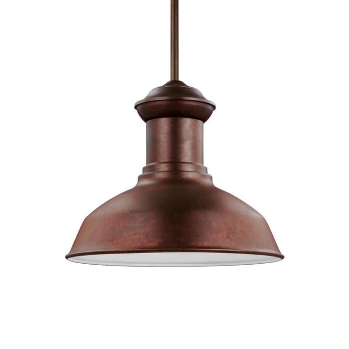 Sea Gull Fredricksburg Outdoor Hanging Light in Weathered Copper Sea Gull Fredricksburg Outdoor Hanging Light in Weathered Copper