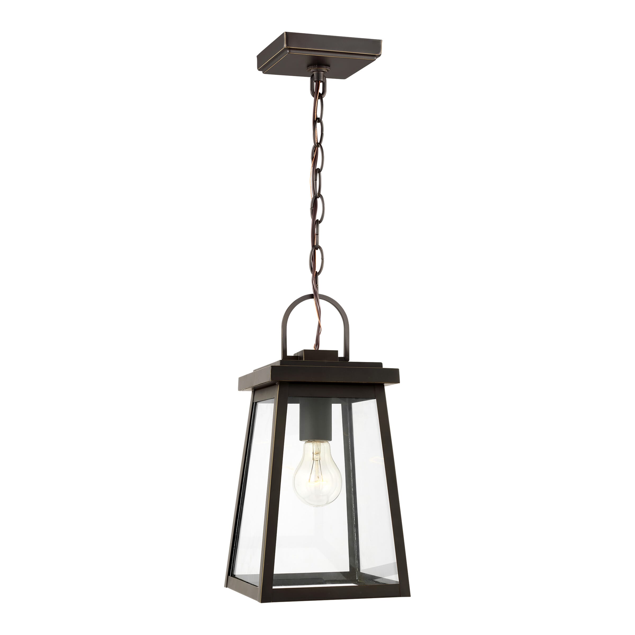 Sea Gull Founders Outdoor Hanging Light in Antique Bronze