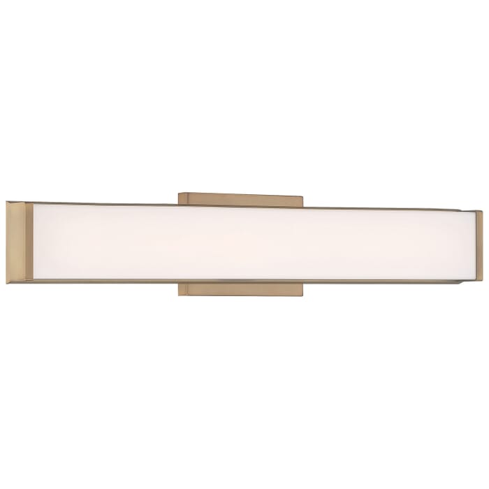 Citi 1-Light LED Bathroom Vanity Light in Antique Brushed Brass Citi 1-Light LED Bathroom Vanity Light in Antique Brushed Brass
