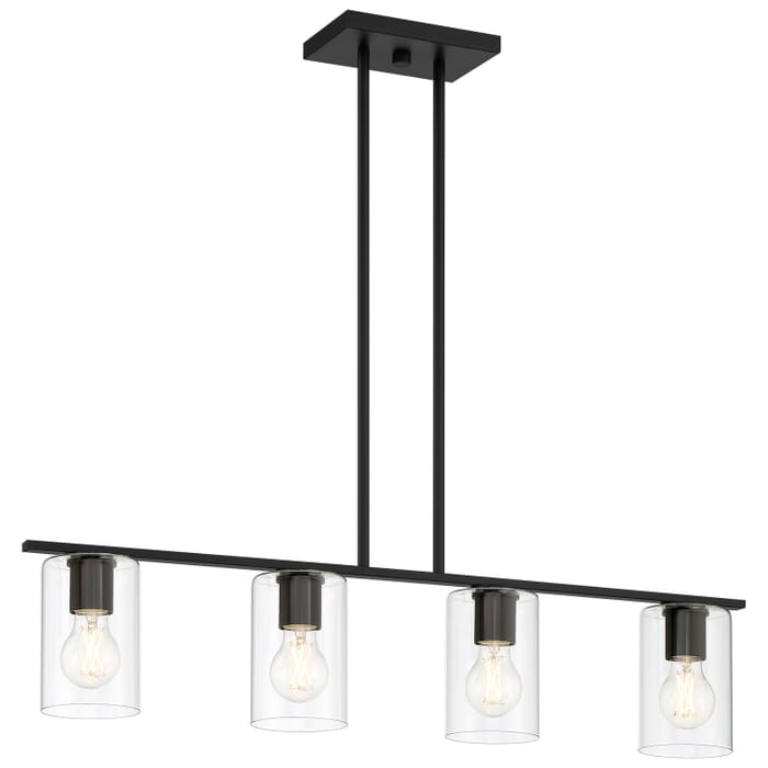 Oslo 4-Light LED Linear Pendant in Matte Black Oslo 4-Light LED Linear Pendant in Matte Black