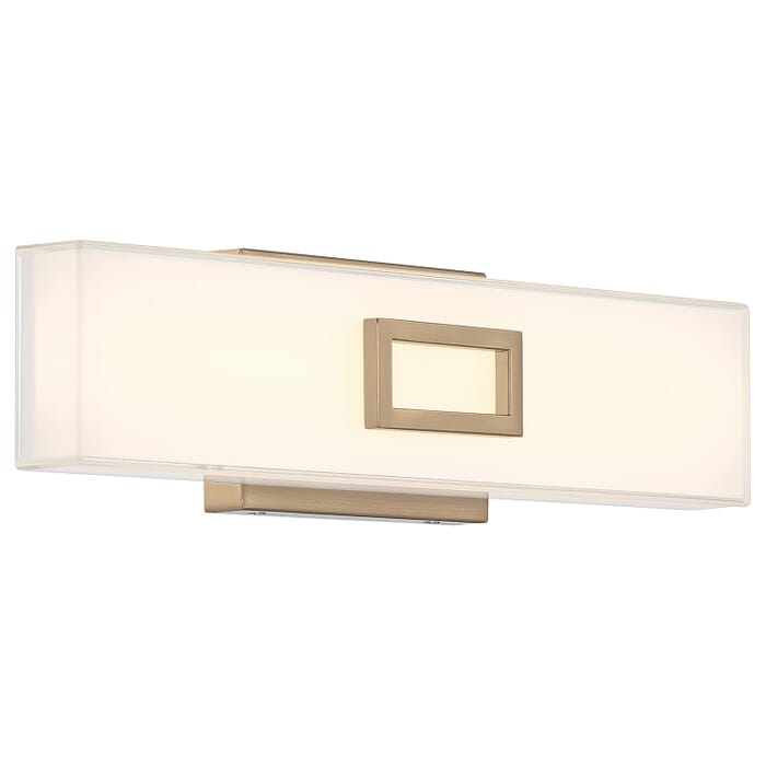 Restore 1-Light LED Bathroom Vanity Light in Antique Brushed Brass Restore 1-Light LED Bathroom Vanity Light in Antique Brushed Brass