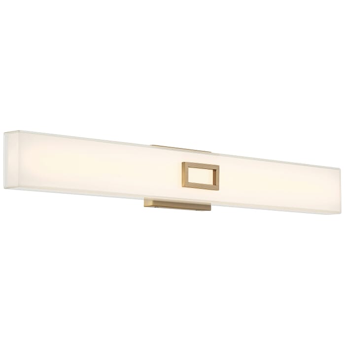 Restore 1-Light LED Bathroom Vanity Light in Antique Brushed Brass Restore 1-Light LED Bathroom Vanity Light in Antique Brushed Brass